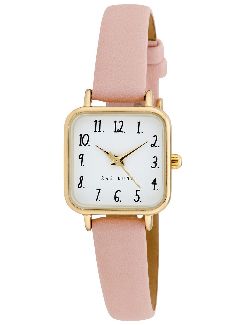 NWOT Rae Dunn Pastal Pink Vegan Leather Girly Square Dial Watch